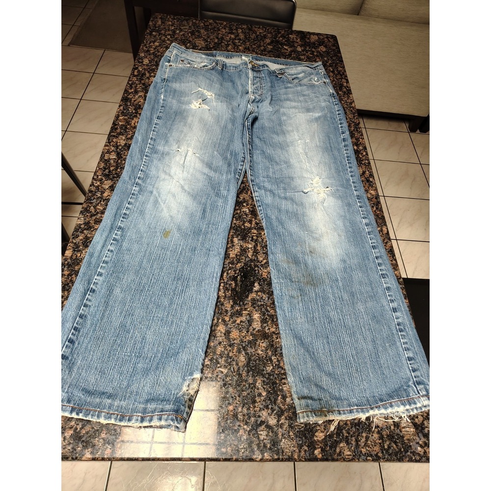 Lucky Brand jeans men's 40 Slim bootleg 181 distressed blue denim 100% cotton